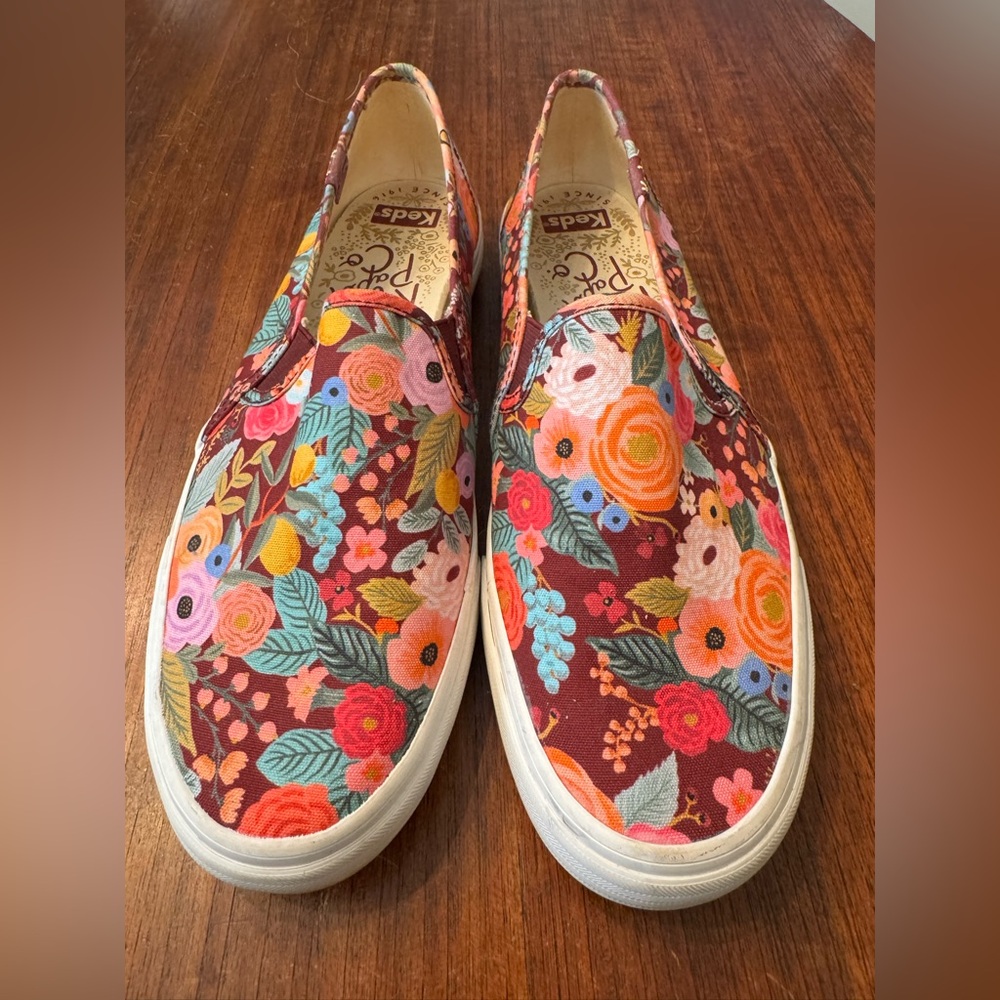 Keds Rifle Paper Co Double Decker Floral Slip-On Sneakers - size 8.5 - Picture 4 of 10